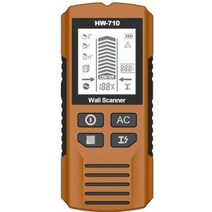 Studfinder, 5-in-1 muurmetaaldetector, dieptezoeker for muurbalken, metalen houten balken, draaddetectie, muurscanner(Giallo)