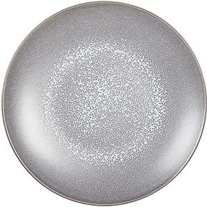 Clayre & Eef Servies Dinerbord Ø 27 * 3 cm Grijs Keramiek Eetbord