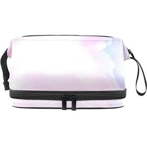 Grote capaciteit reizen cosmetische tas,Kleurrijke aquarel achtergrond-01, make-up tas, waterdichte make-up tas organisator, Meerkleurig, 27x15x14 cm/10.6x5.9x5.5 in