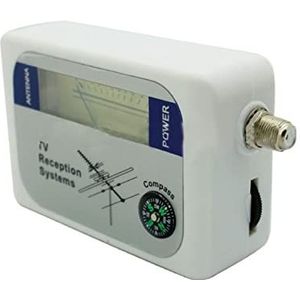 Satellietzoeker, digitale satellietsignaalzoeker, Meter Digitale mini-tv-ontvanger DVB-T-zoeker Antenne Terrestrische tv-antenne Signaalsterkte Batterijdoos Verbindingslijn voor het aanpassen van sate