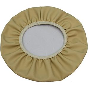 Voetsteun poefhoezen, zachte hoes, 2 stuks krukhoezen stoellift krukhoezen rond waterdicht PVC lederen barkrukkussens rond (maat: diameter 33 cm, kleur: rood) (Color : Turmeric, Size : Diameter 40cm