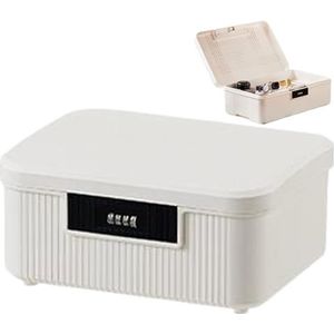 Combinatieslot, afsluitbare medicijndoos, 9l dubbellaags combinatieslot, zwaar belastbare, afsluitbare opslag, lekvrije medicijnen voor thuis, school, kantoor, opslag, wit