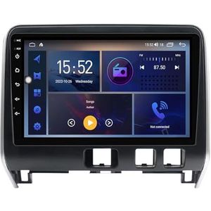 Dubbele DIN Android 14 autoradio voor Nissan Serena 2016-2018 10 Duim QLED Touch screen-met Draadloze Carplay Android Auto GPS navigatie 4G WiFi Stuurwielbediening achteruitrijcamera(P4 4G+WIFI 8Core