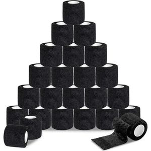 ROELLY 24 rollen zelfklevende bandages, elastische bandages, 5 cm x 4,5 m, zelfklevende bandages, eerstehulpverbanden voor pols en enkel, voor menselijk en klein dier