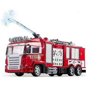 RC brandweerwagen afstandsbediening techniek auto waternevel met één knop RC auto speelgoed 2,4 GHz motorsimulatie elektrische brandweerwagen met geluid en licht kofferbak festival