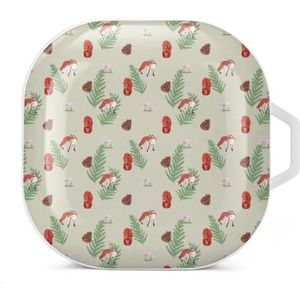 Eekhoorn Moer Paddestoel Vos Oordopjes Hoesje Compatibel met Samsung Hard Shell Beschermhoes Wit-Stijl