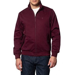 Merc of London Harrington Herenjas met lange mouwen, Rood (Bordeaux), XL