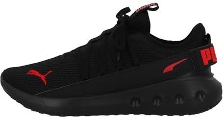 PUMA Unisex Softride Carson Fresh Road hardloopschoen, Puma Zwart voor alle tijden, rood, 43 EU