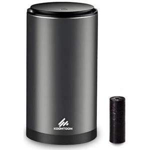 KOOMTOOM - Mini Prullenbak - Donkergrijs - 300ml - Auto Vuilnisbak met Deksel