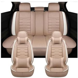 Beschermhoes Autostoel Voor Scenic 3 Voor Clio 4 Aangepaste Stoelhoes Antislip Interieuraccessoires Universele Autostoelkussen(Luxury-Beige)