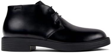 Camper - Dean - Veterlaarzen - Zwart - Blokhak - Glad Leer