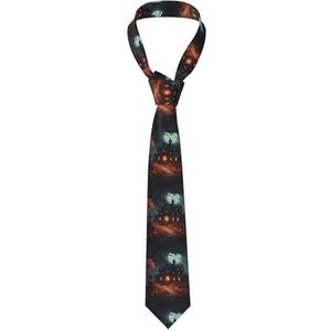 OdDdot American Bald Eagle Mannen Polyester Mode Print Tie Geweldig Voor Business Dagelijks Werk Bruiloft Feest Dansen Geschenken Etc, Enge Halloween, Eén maat