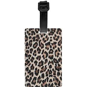 Bagagelabel voor koffer koffer tags identificatoren voor vrouwen mannen reizen snel spot bagage koffer luipaard print print