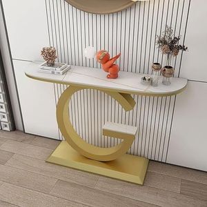 80 * 30 * 80cm smalle hal consoletafel, Scandinavische stijl achter banktafel for hal, entree, woonkamer(Gold 3)