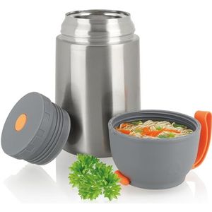 Robin Goods Thermocontainer, 650 ml, van roestvrij staal, thermobox voor levensmiddelen, voedselcontainer, lekvrije warmhouddoos, voedselcontainer voor onderweg, thermocontainer voor eten, soepen to