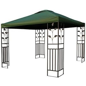 Spetebo Paviljoen vervangend dak met PVC-coating (waterdicht) - 3x3 meter - 270 gr/m² polyester (groen)