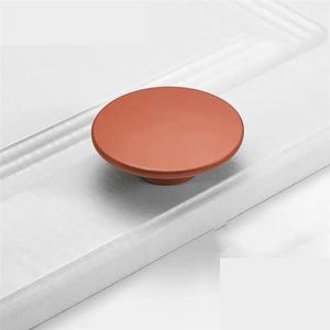 SUTUWANG Moderne eenvoudige stijl zinklegering kleurrijke bakverf oppervlaktebehandeling kast deurgreep lade kast knoppen 1 stuk (kleur: oranje 16-3)