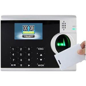 Inklokken in Machine, ZK XM218 3 Inch Kleurenscherm Systeem Vingerafdruk Tijdregistratie Tijd Clockc USB TCP/IP Biometrische Vingerafdruk Tijd Recorder Kantoorponsklok(Color:XM218-IC,Size:SPANISH_1)
