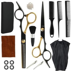 Haarschaar set 16-delig – professionele 6,7 inch olie haarschaar kappersschaar & effileerschaar van 440C staal – schaar haar knippen, kappersaccessoires voor dames, heren en kinderen