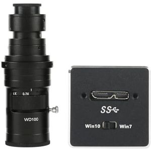 Hoge snelheid Micro USB 3.0 USB3.0 5MP industriële CMOS microscoopcamera elektronische digitale oculair mini C-mount videocamera(With 200x lens)