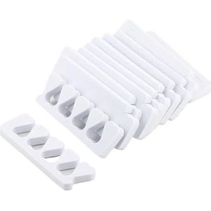 Zachte teenspreider Flexibele teenspreider Teennagelspreider Herbruikbare teenspreider Manicure teenspreider Teennagel Pedicure Tool Nagellak Teenspreider for Mannen En Vrouwen Herbruikbaar(10pcs Whit