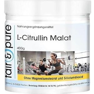 Fair & Pure® - L-citrulline malaat - 400g poeder - zuivere stof zonder additieven - 100% L-citrulline malaat - vegan - voorraad verpakking