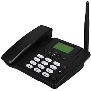 Desktop vaste draadloze telefoon for thuiskantoor met FM, SIM, SMS (zwart) GSM-ondersteuning SIM-kaart vaste telefoonhanden Gratis functies