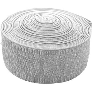 5 cm broek taille katoen elastische rubberen band kleding accessoires met dubbele argyle patroon verdikt (grijs)