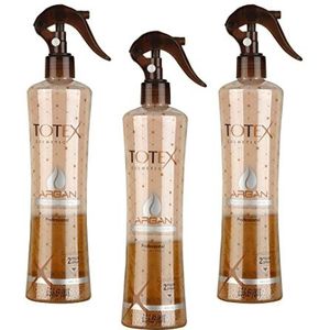 TOTEX ® Argan Haarconditioner, 2 fasen, 400 ml, haarkuur, verstuiving, haarverzorging, spray, leave in haarspoeling, zonder uitspoeling, haarparfum (3 stuks)