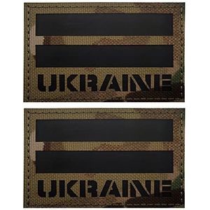 Oekraïne Vlag IR Infrarood Reflecterende Patch Applicaties Oekraïense DIY Tactische Militaire Moreel Embleem Armband Badges Decoratieve Patches (Kleur-2)