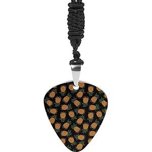 Ananas Gitaar Pick Ketting Gepersonaliseerde Hanger Ketting Sieraden Pick Ketting Gift