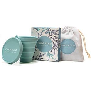 Pure Ella Menstruatiecup sterilisator - magnetronbestendig, inklapbaar en BPA-vrij siliconen menstruatiecopschoner - milieuvriendelijke vrouwelijke hygiëne
