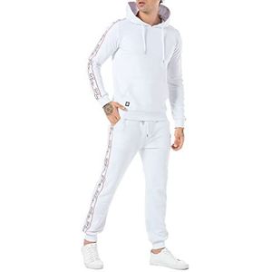 Redbridge 2-delig joggingpak jogger set hoodie en broek combi premium, wit, L