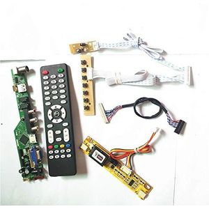 Voor HT185WX1-100/500/501 2CCFL 30Pin LVDS Remote+Inverter+toetsenbord T.V53 controller board lcd scherm VGA HDMI AV USB RF DIY kit (HT185WX1-500)