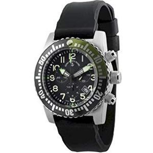 Zeno-Watch herenhorloge - Airplane Diver Quartz chronograaf Numbers, zwart/groen - 6349Q-Chrono-a1-8