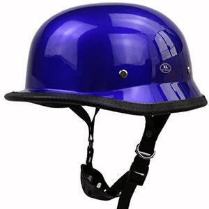 Motorhelm, Heren Dames Duitse Stijl Helm DOT Certificering for Cruiser Straat Scooter Bromfiets Cap Jet F,XXL(D,XL(5960cm))