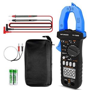 Stroomtang, INFURIDER YF-7200B TRMS Automatische Bereik Stroomtang, Gebruikt voor AC en DC Spanning en Stroom, Ohm, Capaciteit, Diode, Continuïteitstester en NCV
