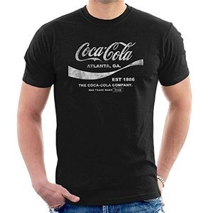 Coca Cola Drink 1886 T-shirt voor heren, Zwart, M