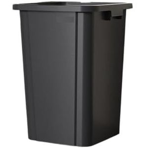 Prullenbak, Grote vierkante afvalbak for commercieel gebruik en thuis, dekselloze sanitaire emmer Keuken Prullenbak(Black,100L)