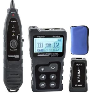 NOYAFA Geavanceerde kabeltester met PoE-multifunctionele draadtracker-netwerkkabeltester voor T-toner-gereedschapsset met tas, sonde, audiogeluid voor LAN, CAT5, CAT6