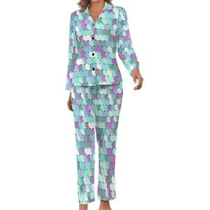 Pailletten Zeemeermin Sparkle Glitter Dames Pyjama Set Gedrukt Pj Set Nachtkleding Pyjama Loungewear Sets S