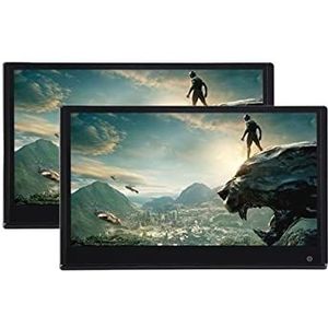 13,3-inch hoofdsteunmonitor IPS-touchscreen Car Rear Seat Entertainment 4K-videospeler for voertuigen met spiegeling Achterbankmonitor(2 PCS Black 12.5)