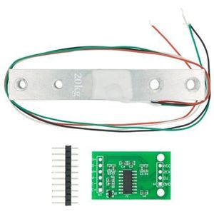 Hoge precisie weegcelmodule 1-20KG HX711 AD-module Elektronische weegschaal Weegdruksensor Aluminiumlegering voor weegapparatuur(HX711 And 20KG)
