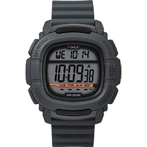 Timex Digitaal kwartshorloge voor heren met rubberen armband TW5M26700, Grijs, Riem