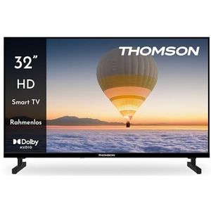 Thomson 32 Inch (80cm) HD LED Smart TV, Wi-Fi, Spraakbesturing, HDR10, Dolby Audio, Triple Tuner (Kabel/Satelliet/Antenne), HDMI, USB, 1.5GB RAM, 8GB Flash – 32HT2S15