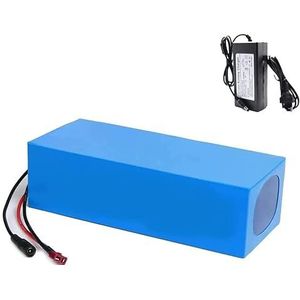 E-Bike Accu 48V 20Ah 13S6P Lithium-Ion Accupack Ingebouwde BMS voor 200W-1200W Elektrische Fiets Scooter Motor met 2A Oplader en T-Plug