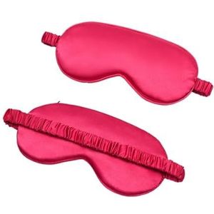 Oogpatch, imitatiezijde, oogmasker om te slapen, ontspanningsafdekking voor reizen, bescherming voor gezondheid en slaap, zacht verzorgingsgereedschap (rood)