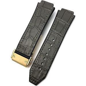 INSTR 20mm 22mm Koeienhuid Rubber Horlogeband voor Hublot Kalfsleer Siliconen Horloge Band Armbanden 25mm * 19mm (Color : 1, Size : 22x16x20mm)