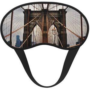 Foto van Brooklyn Bridge Slaapmasker Zacht Comfortabel Oogmasker met Verstelbare StrapBlackout Oogslaap Schaduw Cover voor Vrouwen Meisjes Mannen Reizen Yoga Dutje Shift Werk