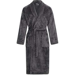Floringo Luxe badjas met sjaalkraag Twin-Star super zacht voor dames en heren wasbaar op 95 graden (leisteen, XXL)